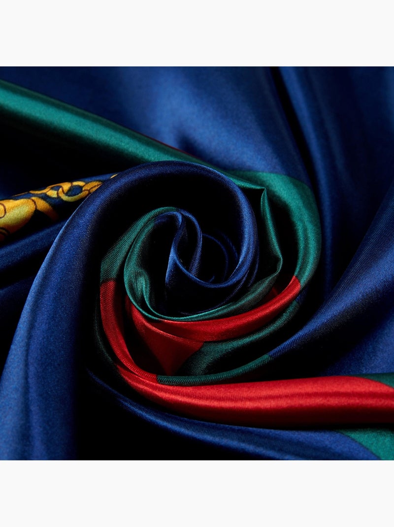 Pañuelo Seda Italiano Azul - Kiabi