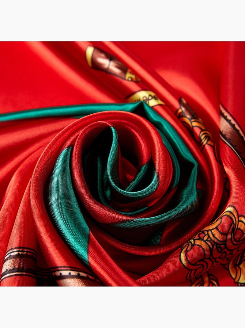 Pañuelo Seda Italiano Rojo - Kiabi