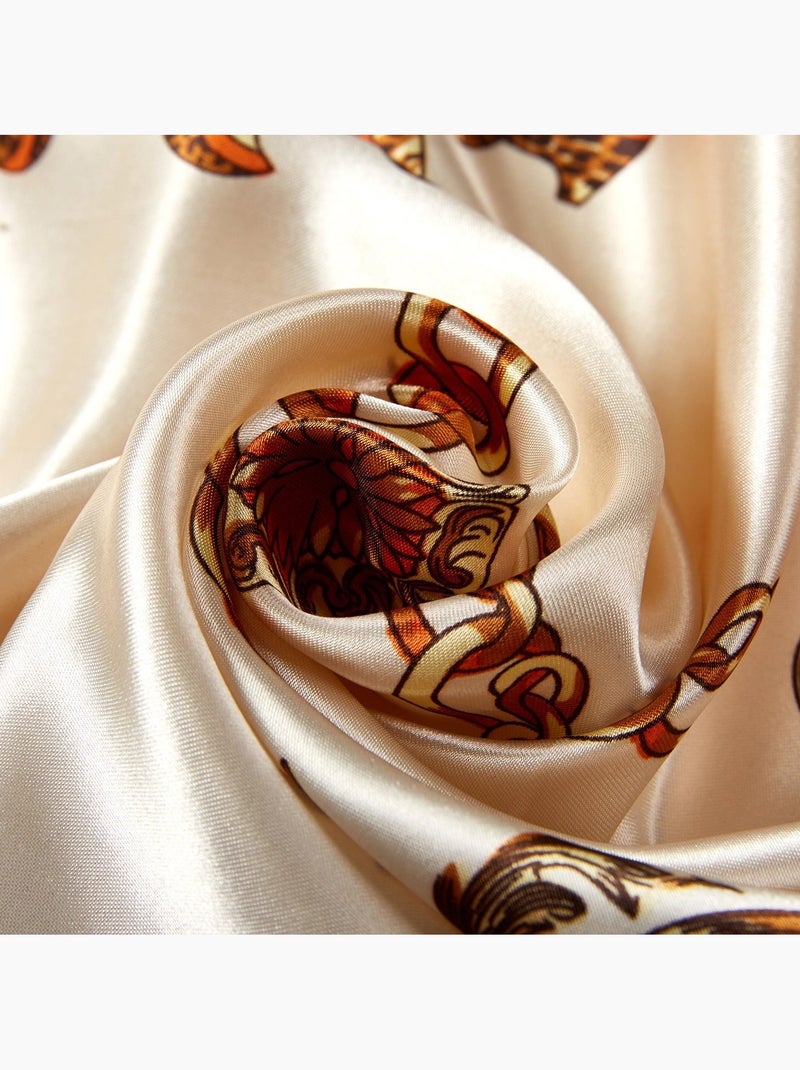 Pañuelo seda Roberto Beige - Kiabi