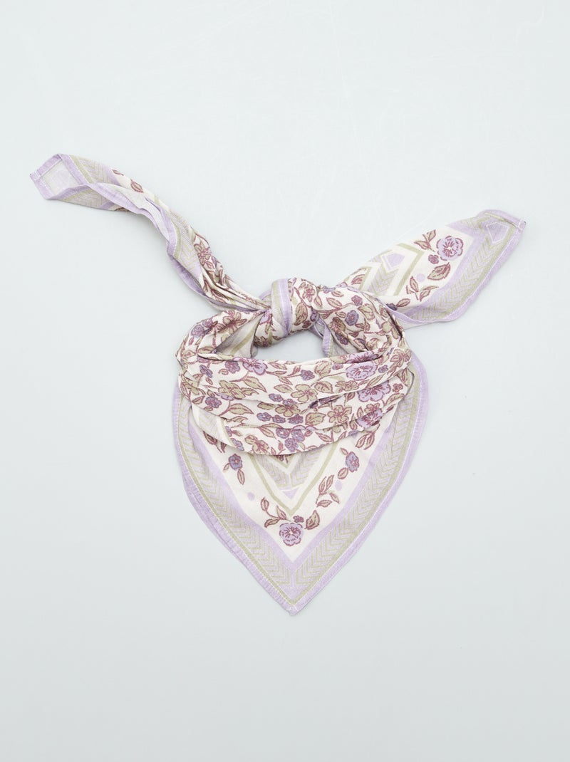 Pañuelo triangular estampado PURPURA - Kiabi