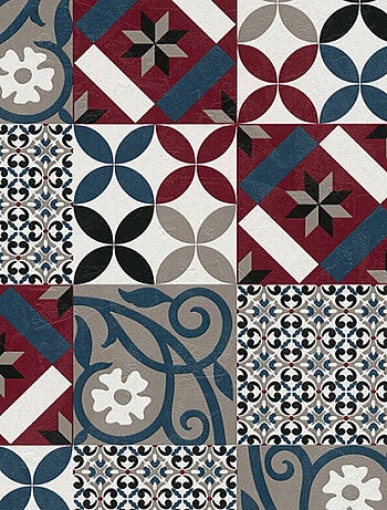 Papel pintado efecto mosaico de colores