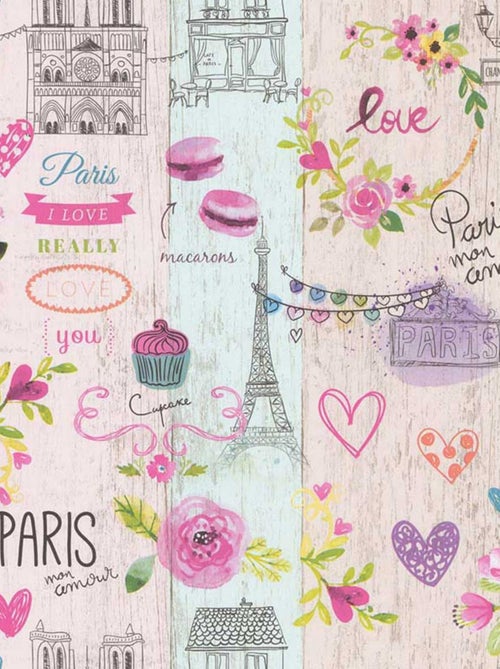 Papel pintado LUTECE estampado Paris girly - Kiabi