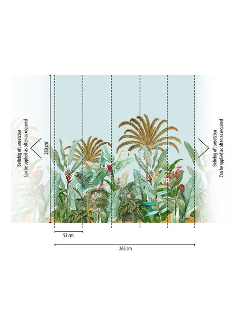 Papel pintado panorámico de selva - Kiabi