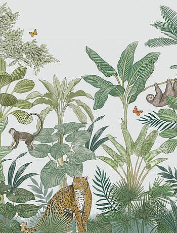 Papel pintado panorámico tropical no tejido