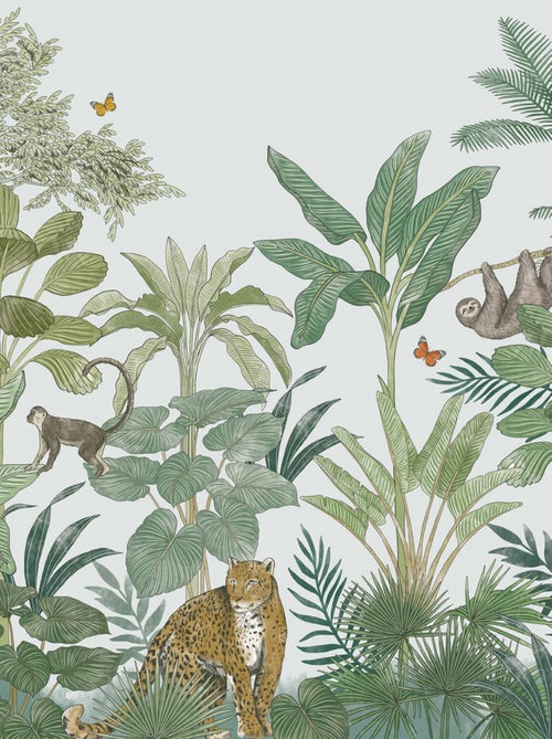 Papel pintado panorámico tropical no tejido - Kiabi