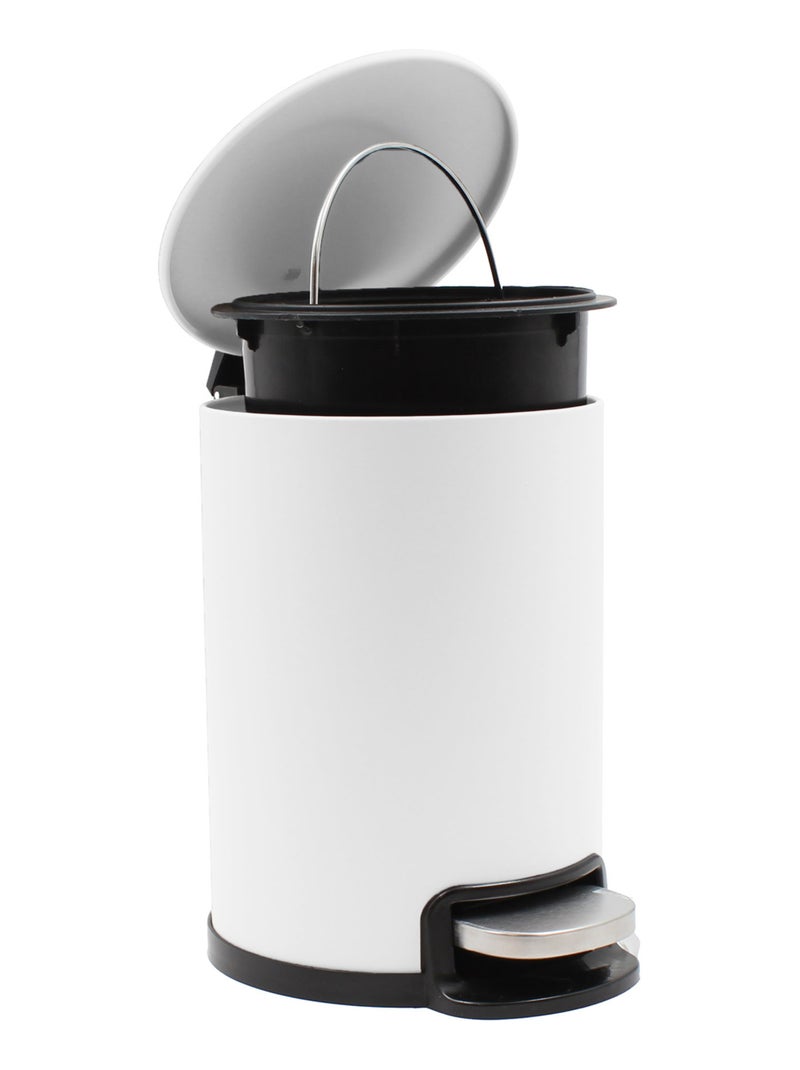Papelera interior con pedal 3L Blanco - Kiabi