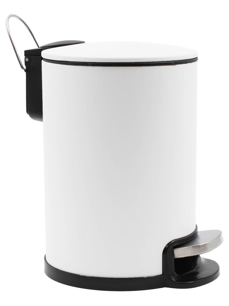 Papelera interior con pedal 3L Blanco - Kiabi