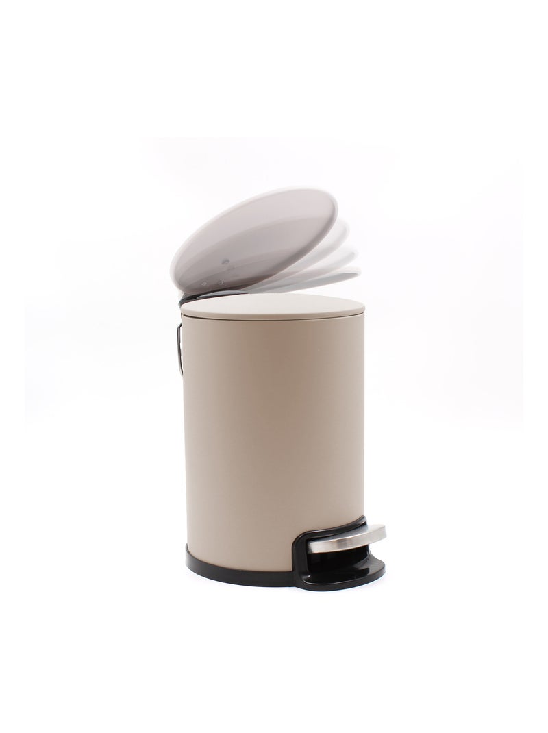 Papelera interior con pedal 3L Taupe - Kiabi