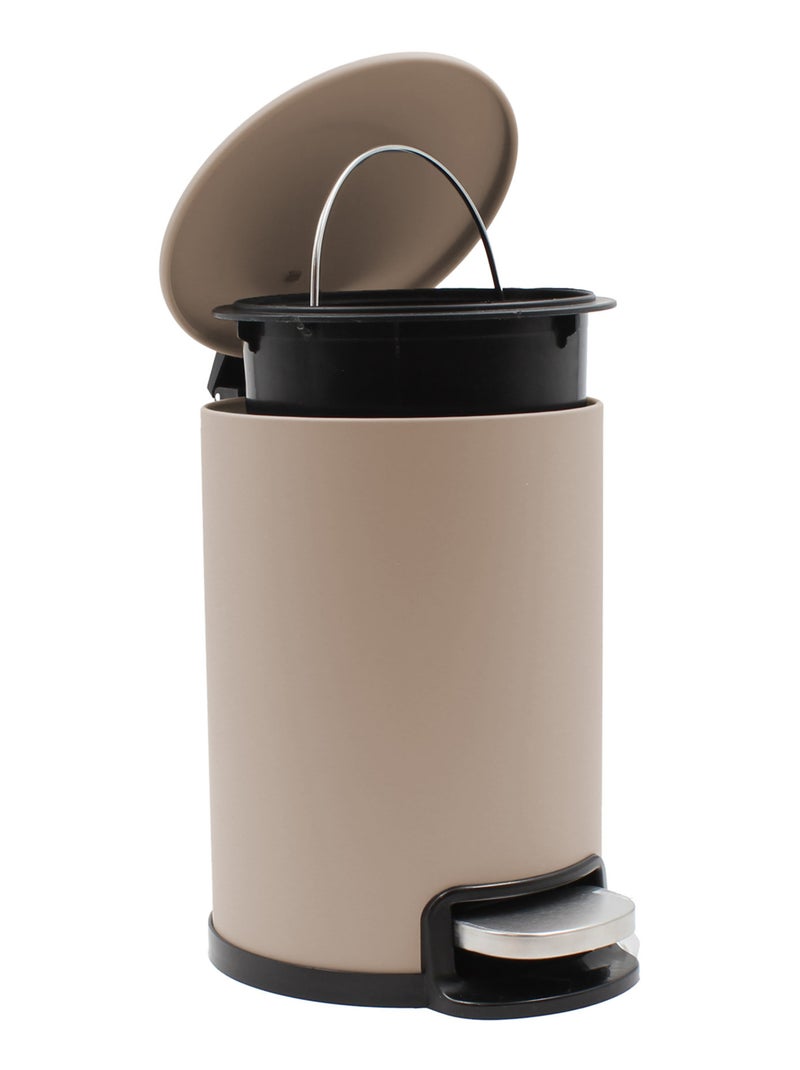 Papelera interior con pedal 3L Taupe - Kiabi