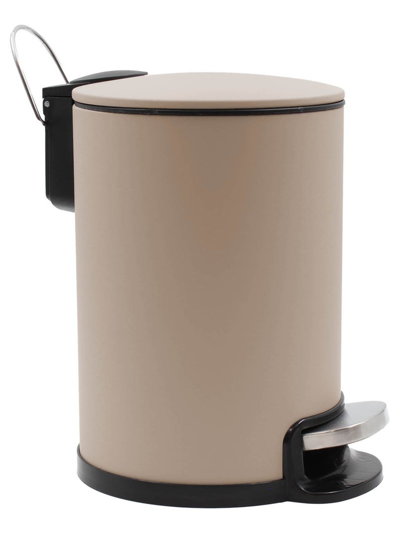 Papelera interior con pedal 3L Taupe - Kiabi