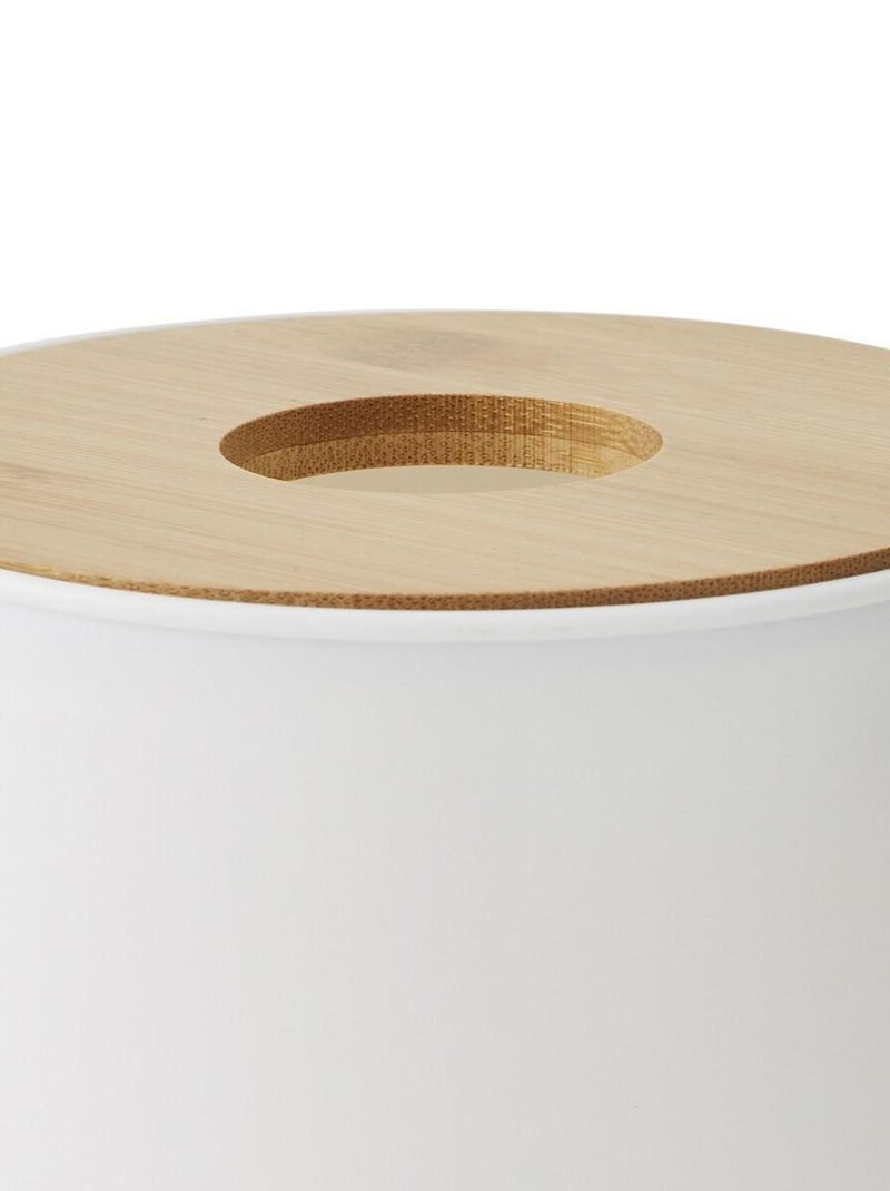 Papelera para algodones – Tapa de bambú 1,5 L – Guy Levasseur Blanco - Kiabi