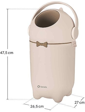 Papelera para pañales LIONELO Purebin - Hermética - 10 L - Para bolsas universales