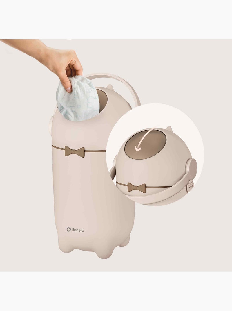 Papelera para pañales LIONELO Purebin - Hermética - 10 L - Para bolsas universales Beige - Kiabi