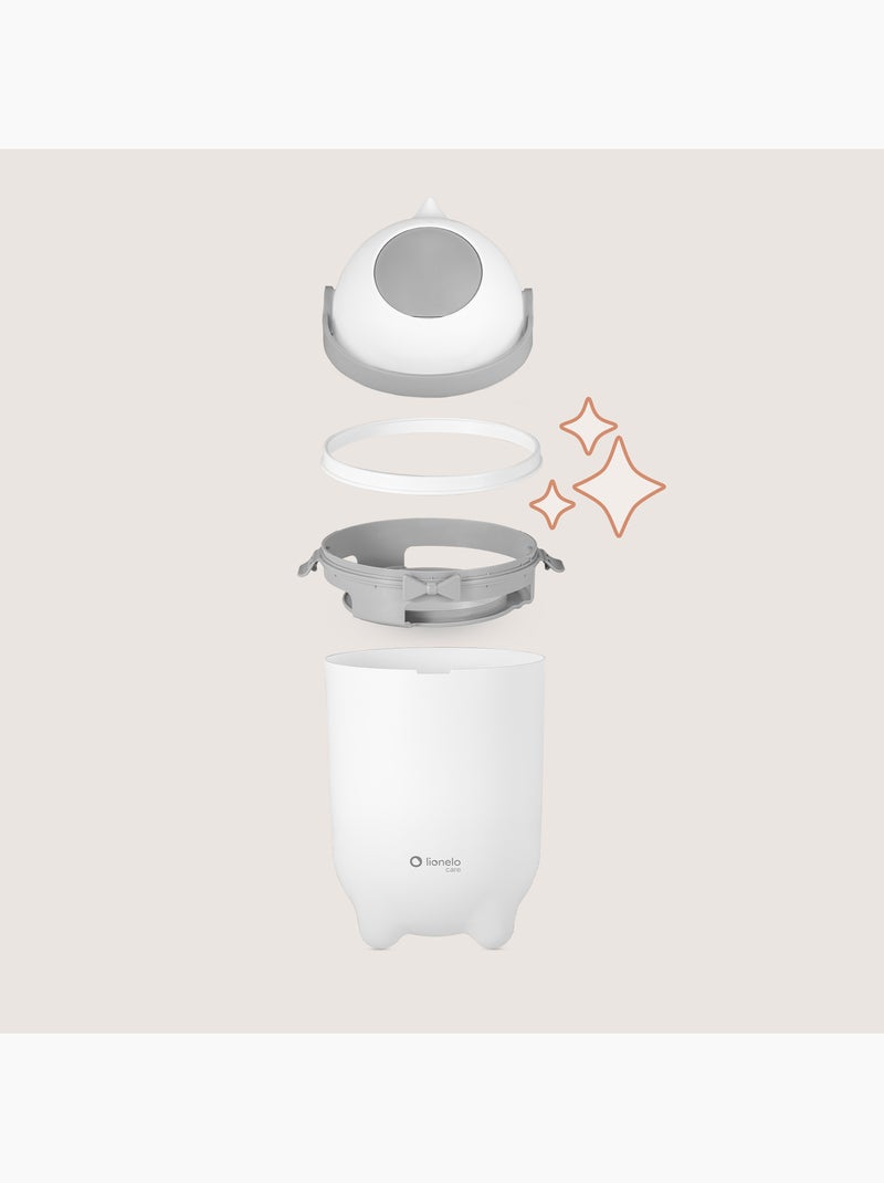 Papelera para pañales LIONELO Purebin - Hermética - 10 L - Para bolsas universales Blanco - Kiabi
