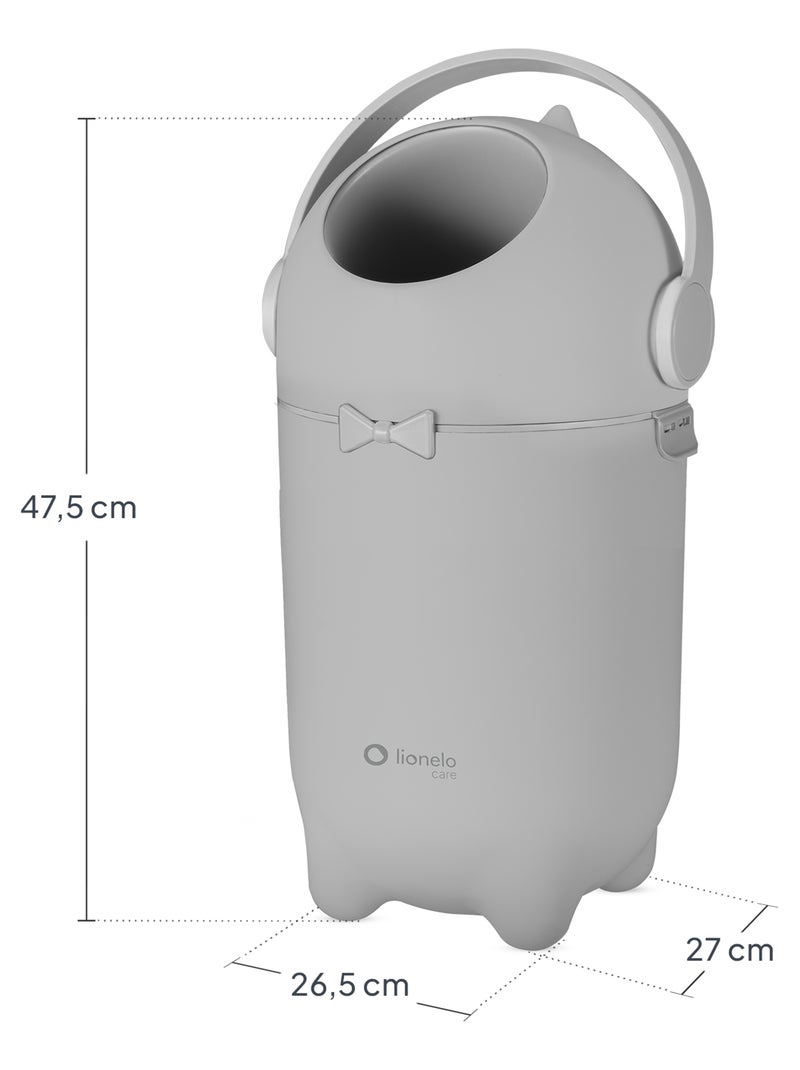 Papelera para pañales LIONELO Purebin - Hermética - 10 L - Para bolsas universales Gris - Kiabi