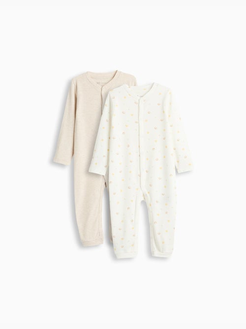 Paquete 2 babygrows, mo fashion - Kiabi Paquete 2 babygrows, mo fashion - Kiabi