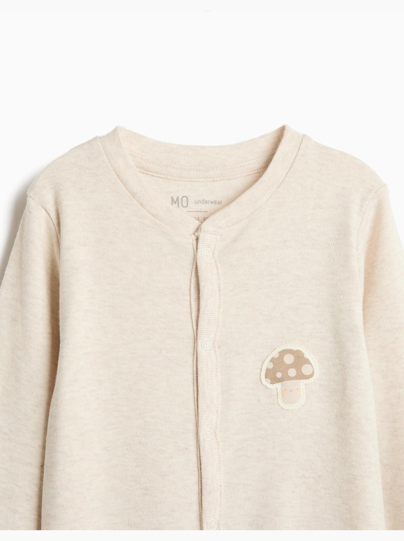 Paquete 2 babygrows, mo fashion Beige - Kiabi