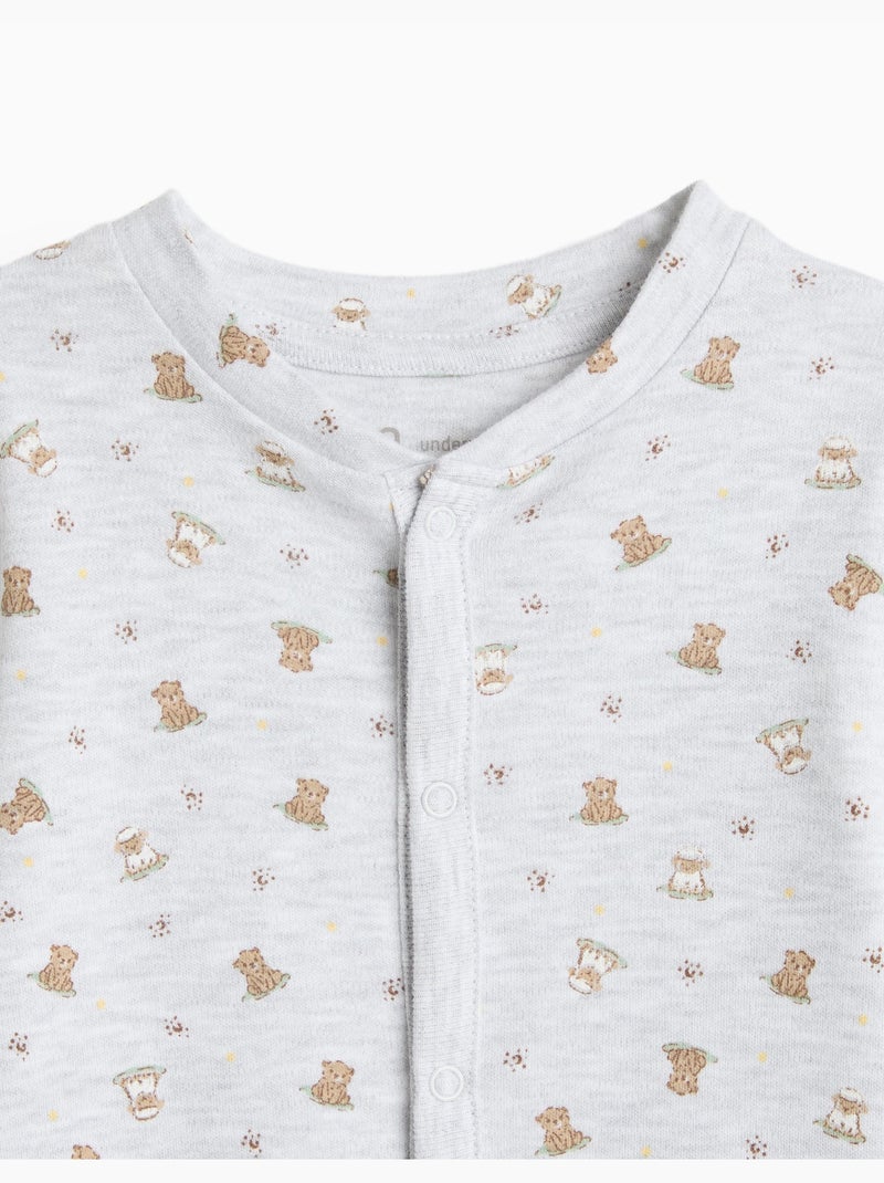 Paquete 2 babygrows, mo fashion Gris - Kiabi
