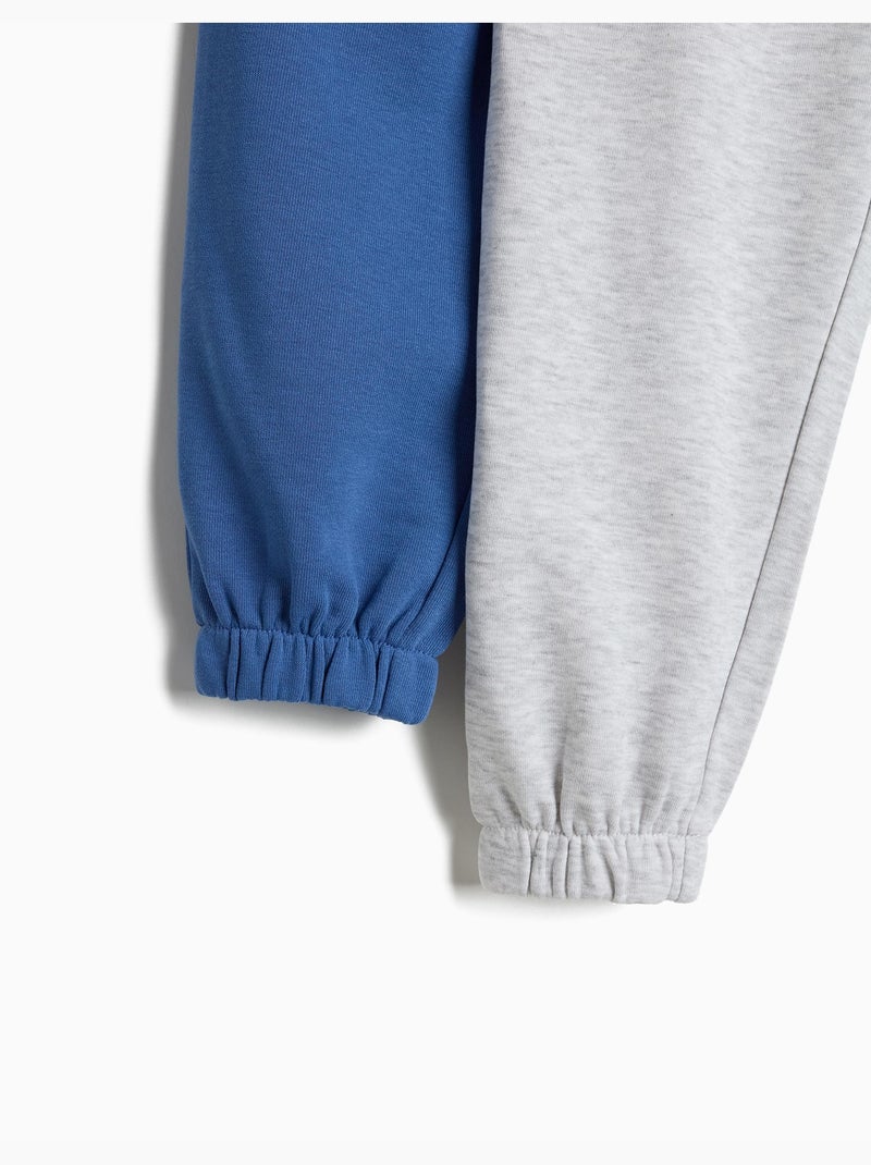 Paquete de 2 pantalones deportivos de peluche, mo fashion Azul - Kiabi
