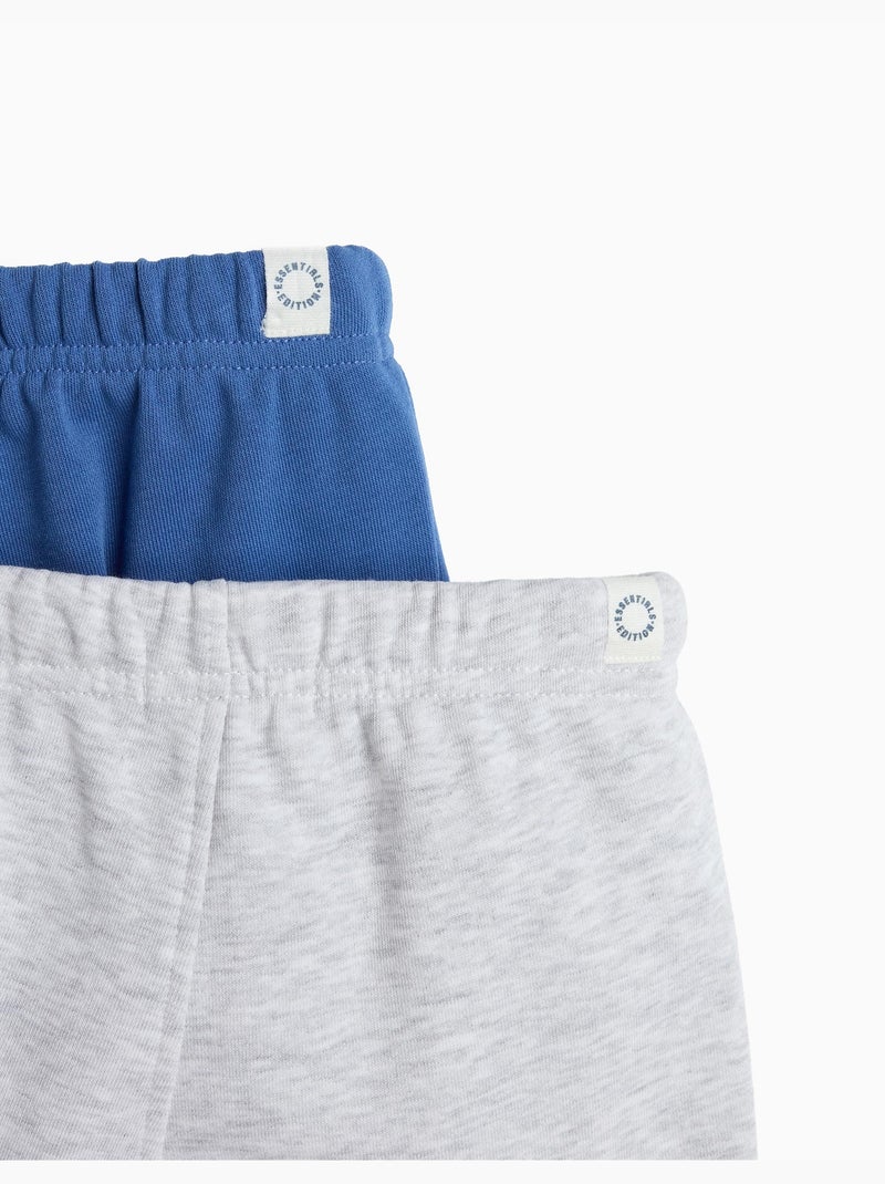 Paquete de 2 pantalones deportivos de peluche, mo fashion Azul - Kiabi