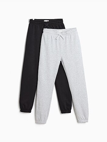 Paquete de 2 pantalones deportivos de peluche, mo fashion