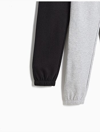 Paquete de 2 pantalones deportivos de peluche, mo fashion