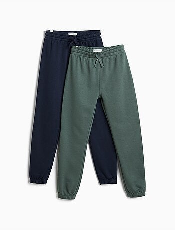 Paquete de 2 pantalones deportivos de peluche, mo fashion