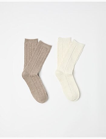 Paquete de 2 pares de calcetines de lana, MO Fashion