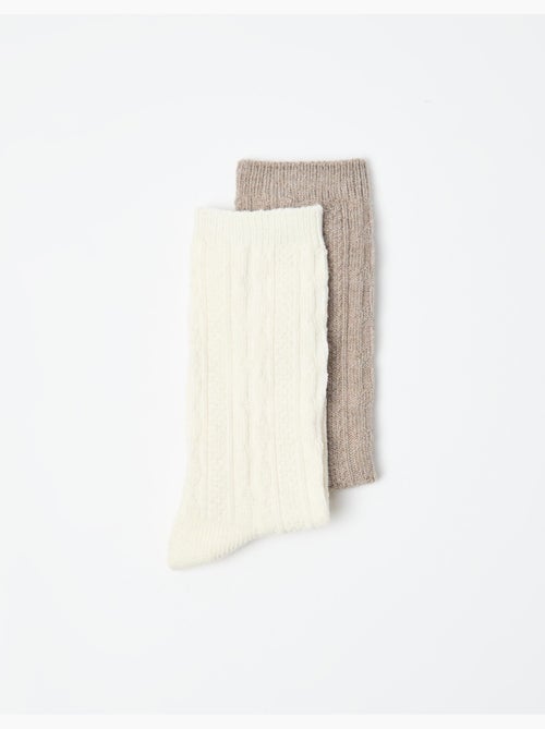 Paquete de 2 pares de calcetines de lana, MO Fashion - Kiabi