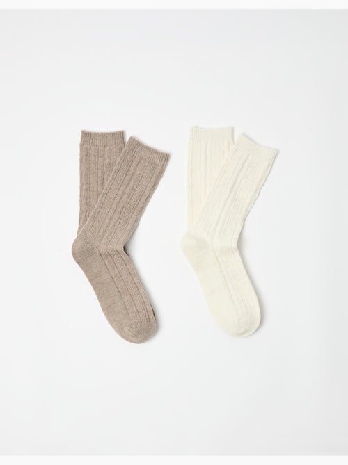 Paquete de 2 pares de calcetines de lana, MO Fashion - Kiabi