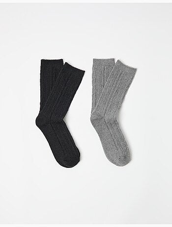 Paquete de 2 pares de calcetines de lana, MO Fashion