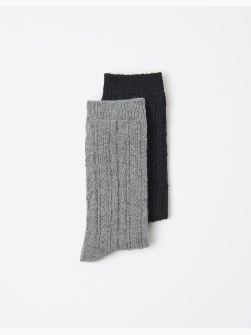 Paquete de 2 pares de calcetines de lana, MO Fashion - Kiabi Paquete de 2 pares de calcetines de lana, MO Fashion - Kiabi