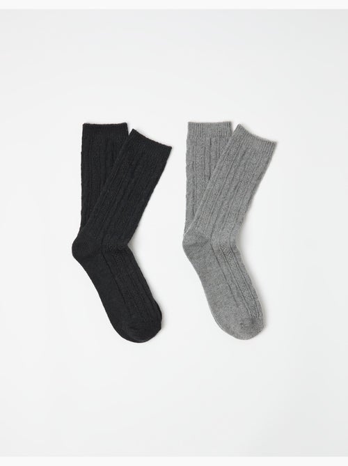 Paquete de 2 pares de calcetines de lana, MO Fashion - Kiabi Paquete de 2 pares de calcetines de lana, MO Fashion - Kiabi