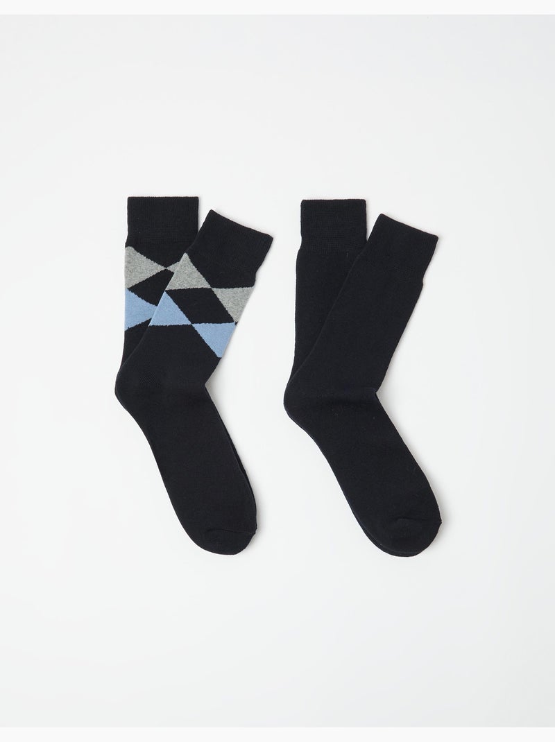 Paquete de 2 pares de calcetines, MO Fashion Azul - Kiabi