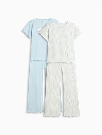 Paquete de 2 pijamas de camiseta, mo fashion