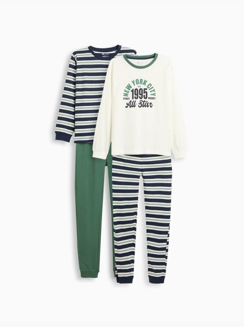 Paquete de 2 pijamas de camiseta, mo fashion - Kiabi Paquete de 2 pijamas de camiseta, mo fashion - Kiabi