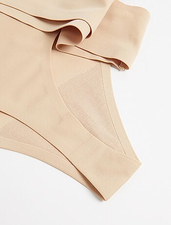 Paquete de 2 slips de tanga cortados con láser, MO Fashion