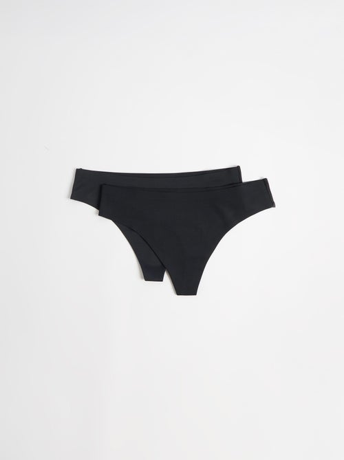 Paquete de 2 slips de tanga cortados con láser, MO Fashion - Kiabi