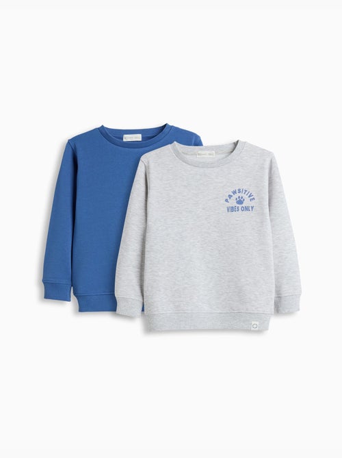Paquete de 2 sudaderas de forro polar, mo fashion - Kiabi Paquete de 2 sudaderas de forro polar, mo fashion - Kiabi