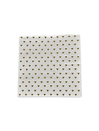 Paquete de 20 servilletas de papel con forma de corazón
