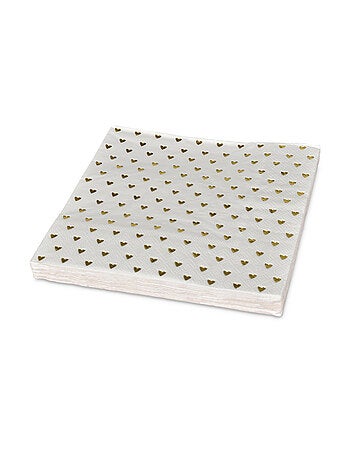Paquete de 20 servilletas de papel con forma de corazón