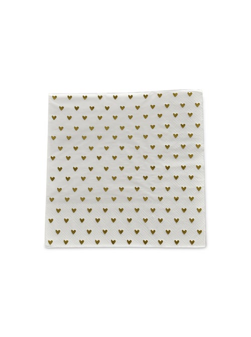 Paquete de 20 servilletas de papel con forma de corazón - Kiabi