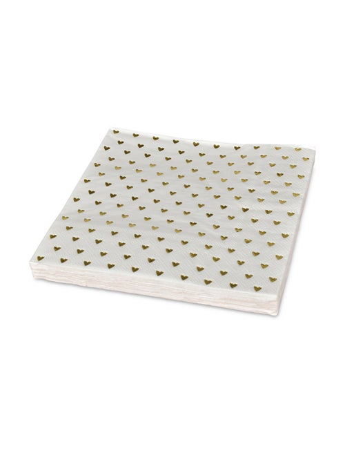 Paquete de 20 servilletas de papel con forma de corazón - Kiabi