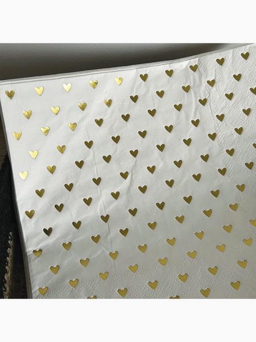 Paquete de 20 servilletas de papel con forma de corazón - Kiabi