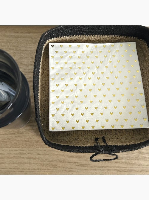 Paquete de 20 servilletas de papel con forma de corazón - Kiabi
