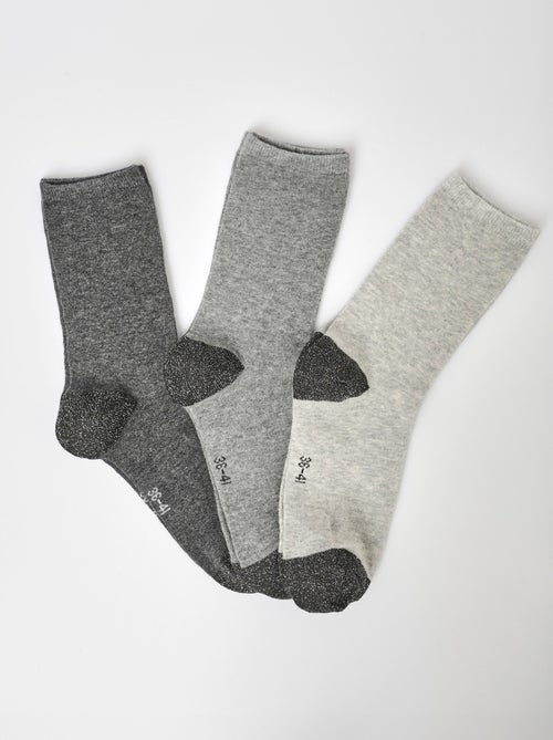 Paquete de 3 calcetines elegantes para la puntera y el talón. - AFIBEL - Kiabi