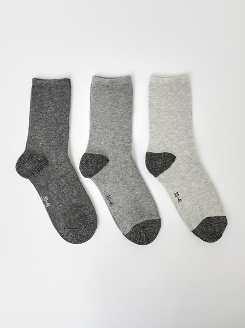 Paquete de 3 calcetines elegantes para la puntera y el talón. - AFIBEL - Kiabi