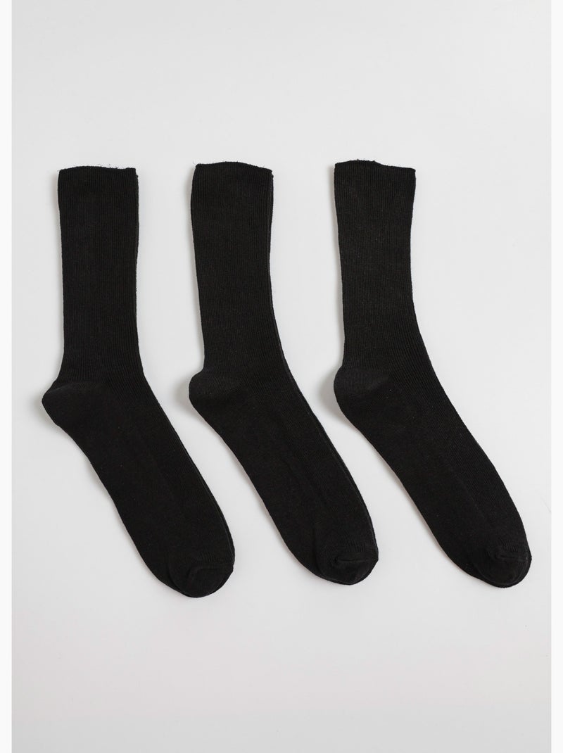 Paquete de 3 calcetines surtidos para piernas sensibles - AFIBEL Negro - Kiabi