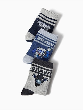 Paquete de 3 pares de calcetines 'brawl stars', mo fashion