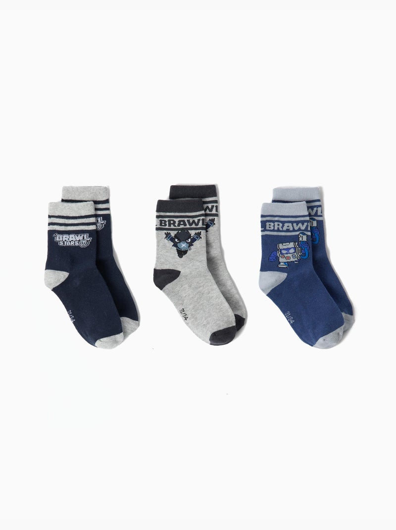 Paquete de 3 pares de calcetines 'brawl stars', mo fashion Multicolor - Kiabi